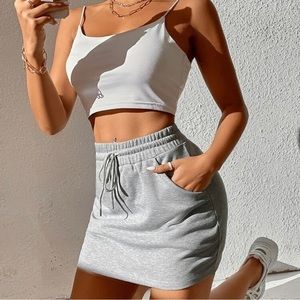 Grey cotton skirt